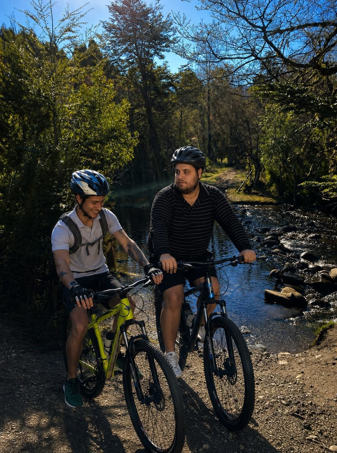 Carlos haciendo ciclismo en la cordillera